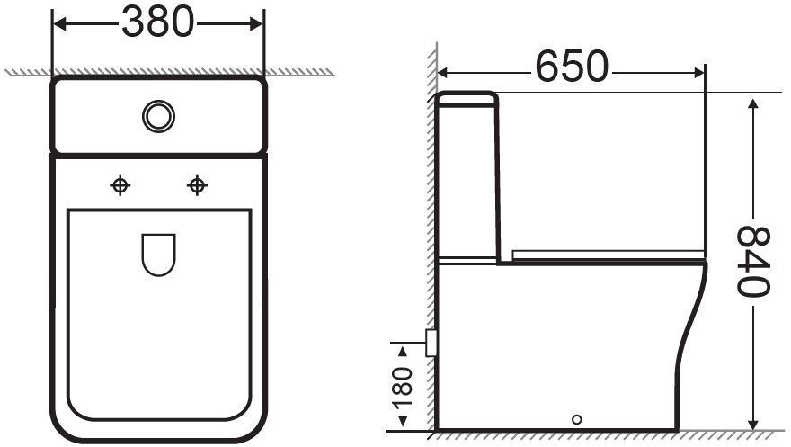 Чаша напольного унитаза Aquanet Rimless Cube-C CL-12248B Чаша напольного унитаза Aquanet Rimless Cube-C CL-12248B