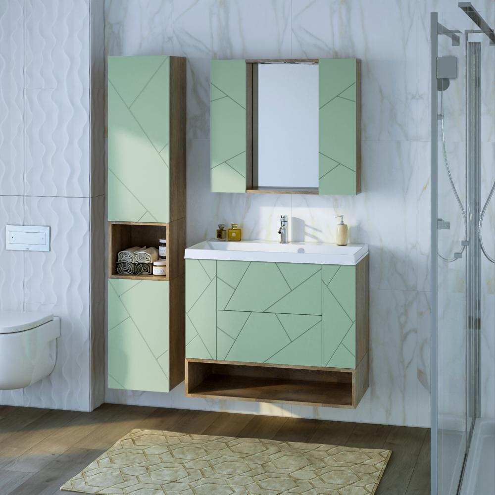 Ниша для тумбы Бриклаер КРИСТАЛЛ 90 см, дуб гранж песочный