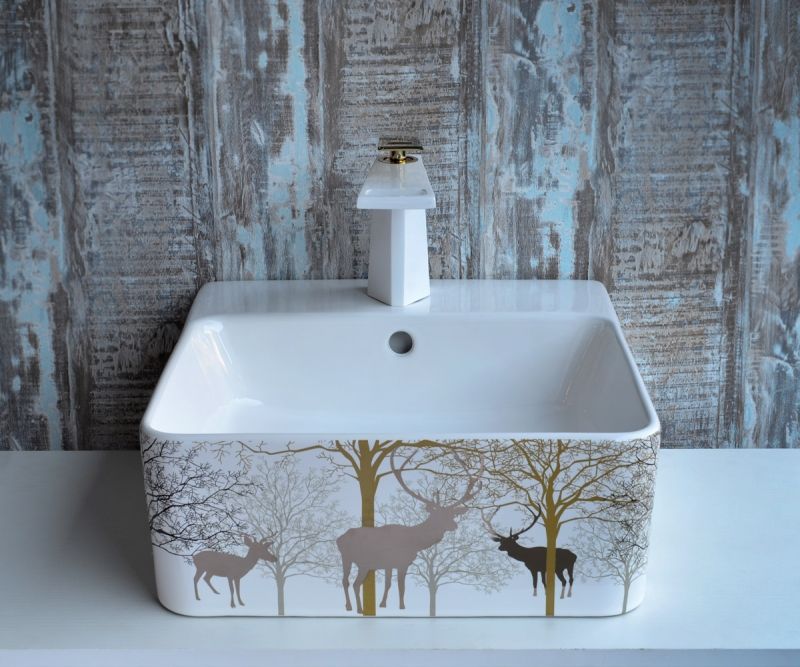 Раковина чаша Bronze de Luxe Golden Deer 1060GD, белый, артикул 1060GD