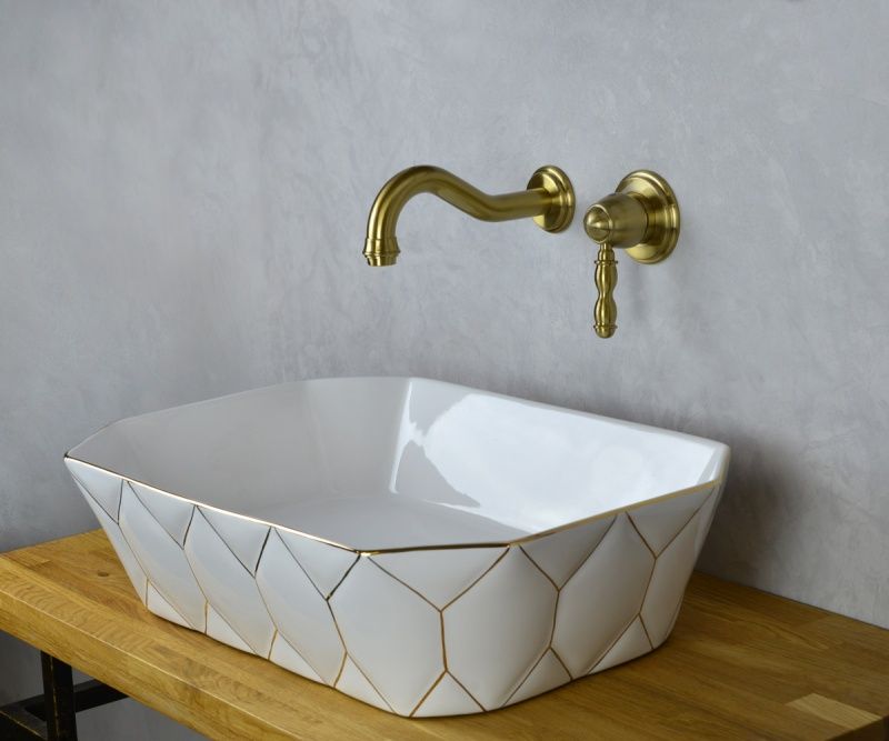 Смеситель для раковины настенный Bronze de Luxe TIFFANY 1920BR, бронза, артикул 1920BR