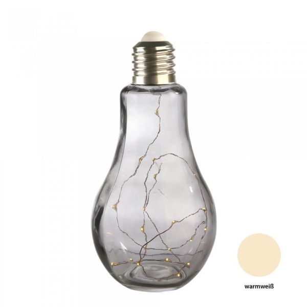 Casablanca, декоративный стеклянный светильник "Лампочка", цвет серый