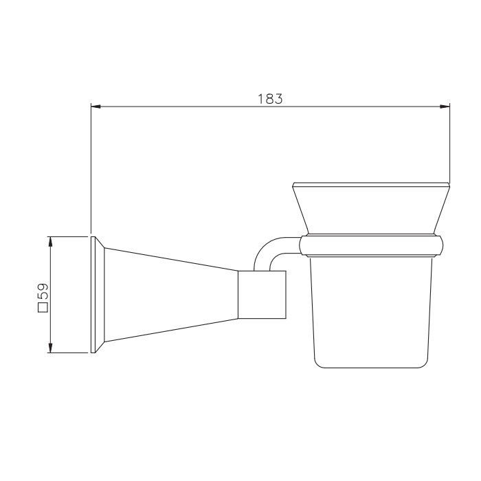 Nicolazzi Vincent Стакан стеклянный подвесной, цвет держателя: золото