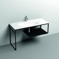 KERASAN SHAPE LOUISE Структура 1220х520 мм., подвесная, нержавеющая сталь, полка черная, цвет черный матовый KERASAN SHAPE LOUISE Структура 1220х520 мм., подвесная, нержавеющая сталь, полка черная, цвет черный матовый