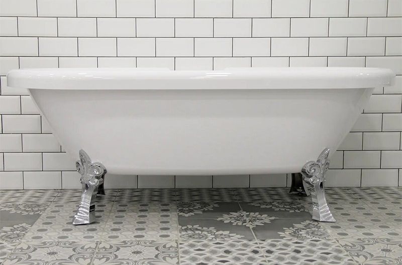 Акриловая ванна Radomir Леоннеса 1 175х80 1-01-2-0-9-138П Перламутровая с ножками хром