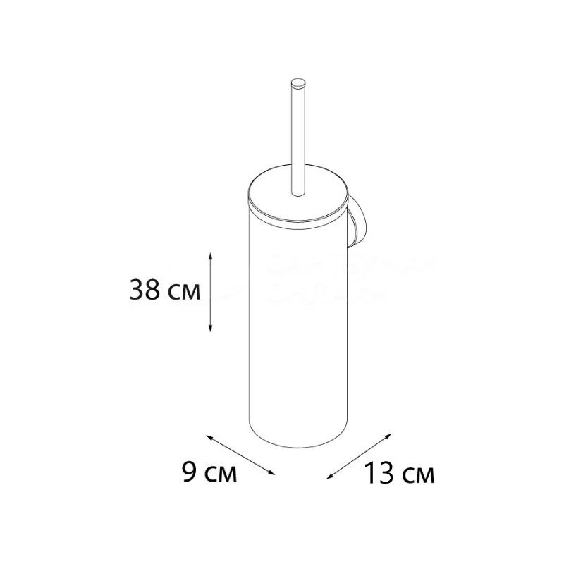 Ершик для унитаза подвесной Maretti Umbria Black UMB56P25, черный, артикул UMB56P25