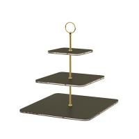 ADJ Сервировочная стойка, 30x30xH35 см.,ручка Круглая, цвет: олива, фурнитура золото