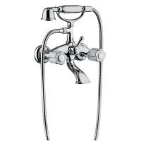 Bongio Fleur Noir Смеситель для ванны с ручным душем, цвет хром/черный фарфор