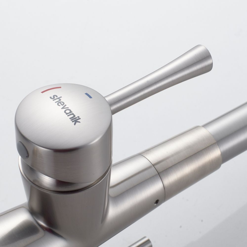 Смеситель для кухни с подключением фильтра Shevanik S528L, сатин