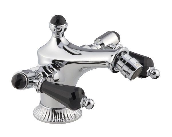 Emmevi The One Atena, смеситель для биде. Черные кристаллы Swarovski, цвет хром