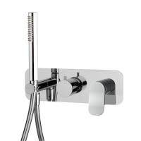 Fima Carlo Frattini Flo Смеситель для душа, встраиваемый, с ручным душем, с переключатем на 2 выхода, цвет: хром
