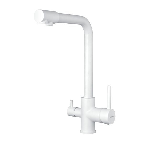 Смеситель для кухни с подключением фильтра Shevanik S328C, белый