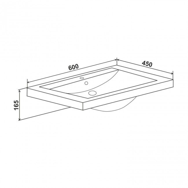 Умывальник мебельный Cersanit Como 60 (УТ000002246), артикул УТ000002246
