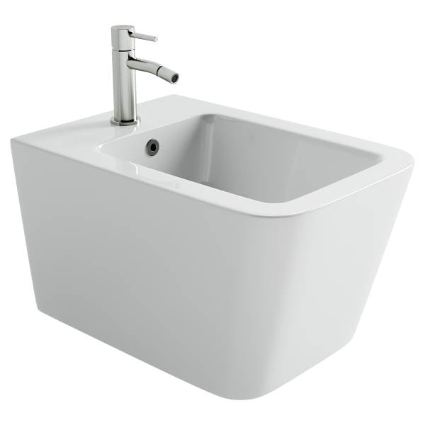 Биде подвесное Ceramicanova Миро (Miro) с крепежом для скрытого монтажа белый CN11004