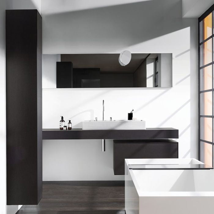 Тумба под раковину, Laufen, Boutique, ширина, мм-900, глубина, мм-500, высота, мм-430, тип установки-подвесной, раковина-необходимо заказать, вырез под раковину-нет, ящики-1, материал корпуса-МДФ, материал фасада-МДФ, цвет-темный дуб, артикул 4.0901.0.150.251.1