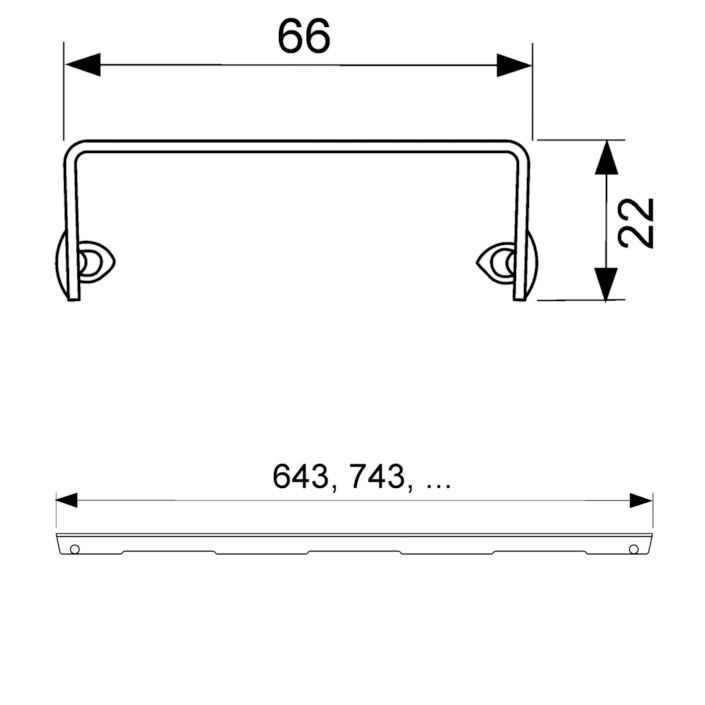 Решетка "lines", 800 мм, нерж. сталь., матовая