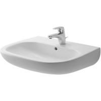 Duravit D-Code Раковина  с перел., с 1 отв. под смес., 600x460мм, Цвет: Белый