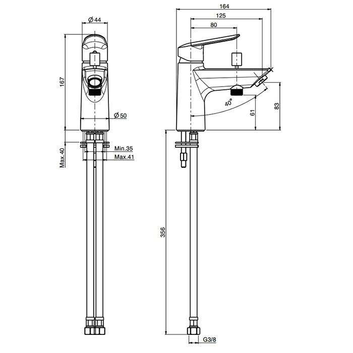 Fima Carlo Frattini Spot Смеситель для ванны, на 1 отв., с переключателем, цвет: чёрный матовый