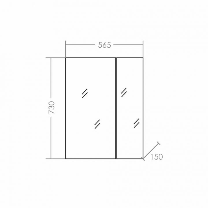Зеркальный шкаф "Стандарт 60"