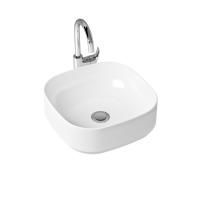 Комплект 2 в 1 Lavinia Boho Bathroom Sink Slim 21510210, накладная фарфоровая раковина 40 см, смеситель с донным клапаном