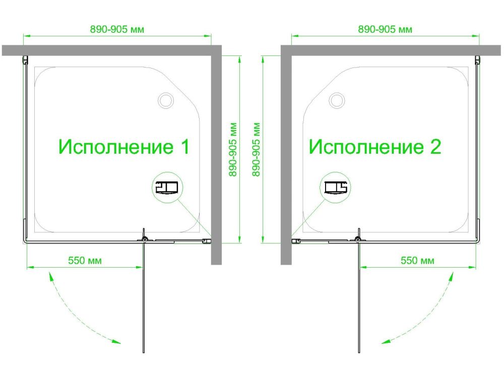 Душевой угол Royal Bath  RB  HPV-C 90х90х213 (матовое), артикул RB90HPV-C