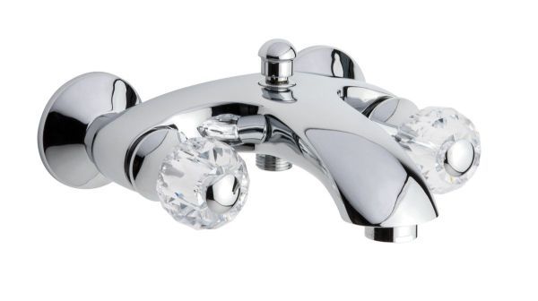Смеситель Deco Cristall с ручным душем для ванной, цвет хром