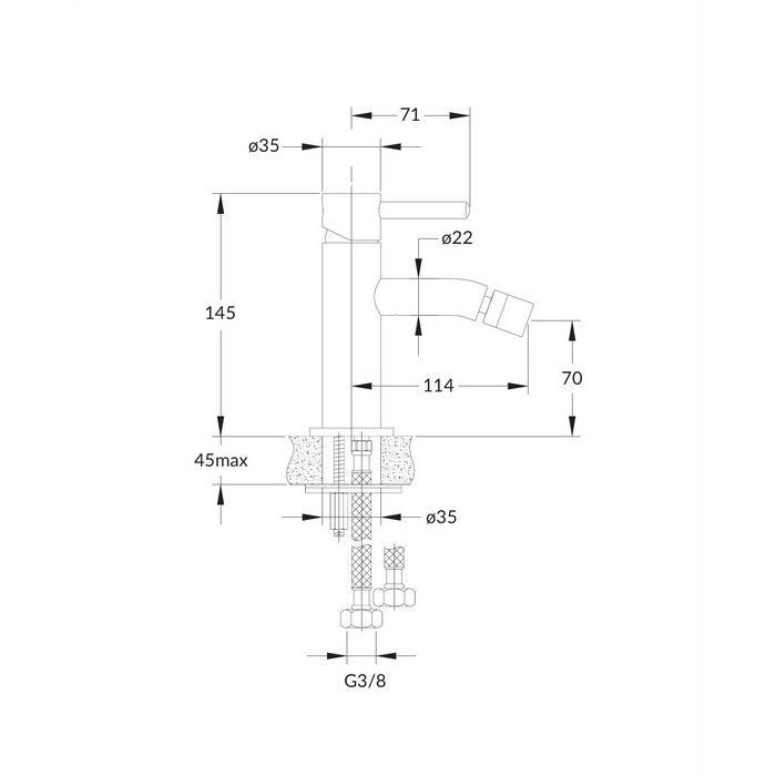 Смеситель для биде OMNIRES Y Y1220NI (никель)
