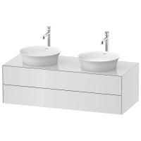 Duravit White Tulip Тумбочка подвесная,  408x1300x550 мм, 2 ящика, цвет: белый высокоглянцевый