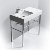 Simas Frozen консоль 90х50см без отв. под смеситель, цвет белый