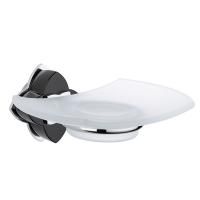 THG PETALE DE CRISTAL NOIR Мыльница стеклянная, подвесная, цвет хром