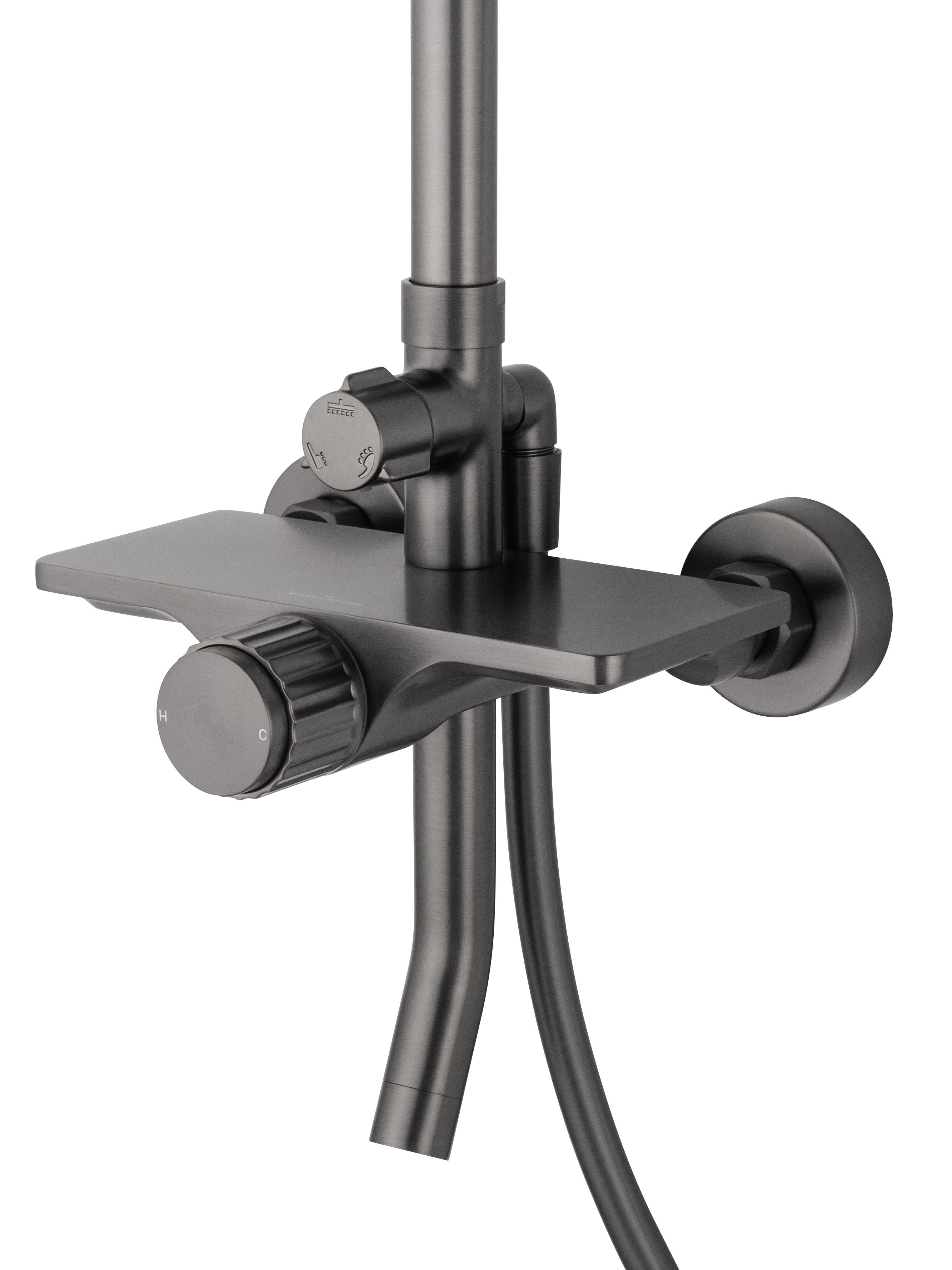 Душевая система WONZON & WOGHAND CLICK, Темный графит (WW-N3S962-BGG)