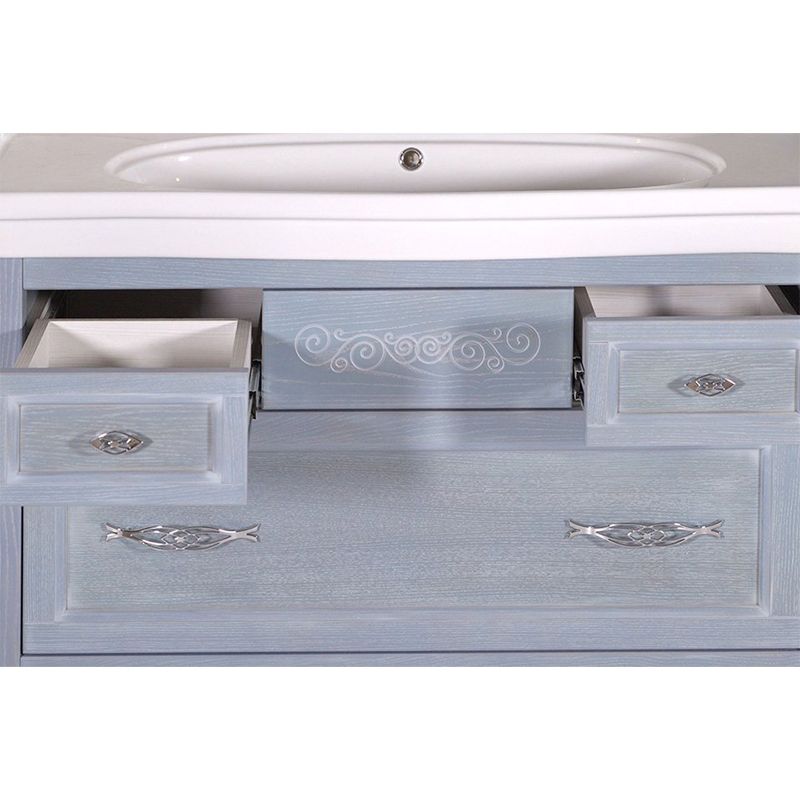 Тумба под раковину ASB-Woodline Модерн 105 Рошфор с белой патиной