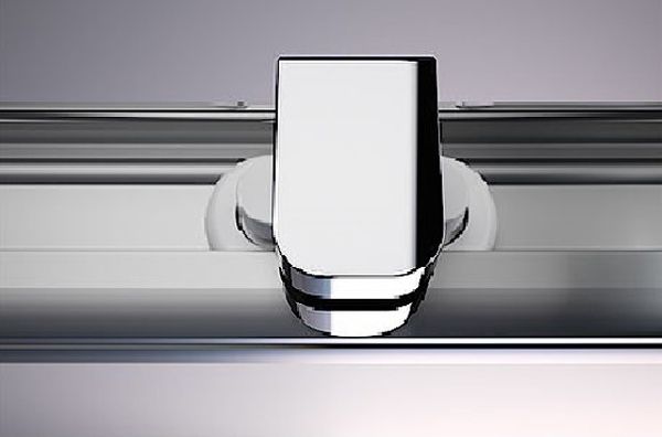 Душевой уголок Huppe Fracture 100х100 радиальный профиль Хром стекло прозрачное