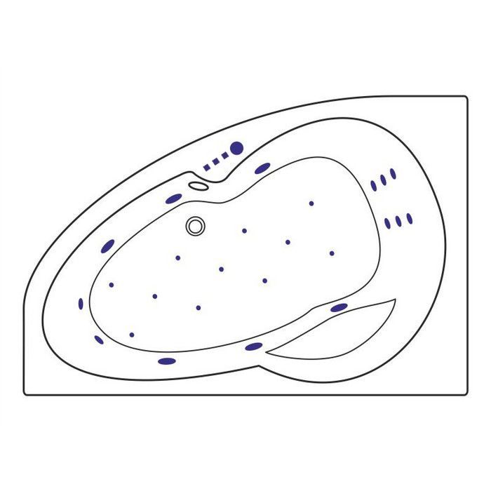 Ванна EXCELLENT Newa 160x95 (левая) "ULTRA" (хром)