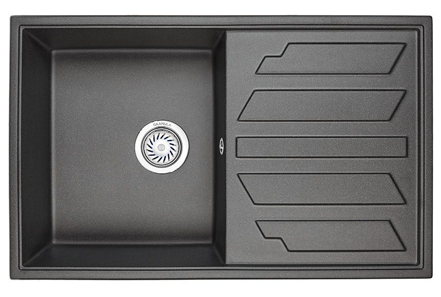 Кухонная мойка Granula 8002, ЧЁРНЫЙ, артикул 8002, ЧЁРНЫЙ