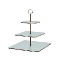 ADJ Сервировочная стойка, 30x30xH35 см.,ручка Круглая, цвет: небесный голубой, фурнитура бронза