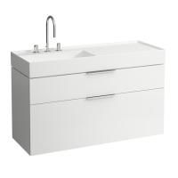 Laufen Kartell Тумба под раковину 810332, 1190х455х615мм, с 2 выдвиж. ящиками, с сифоном, цвет: белый глянцевый