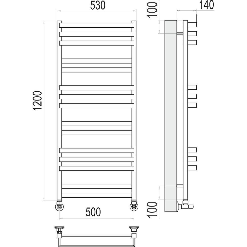 Полотенцесушитель водяной Terminus Линц П15 50х120
