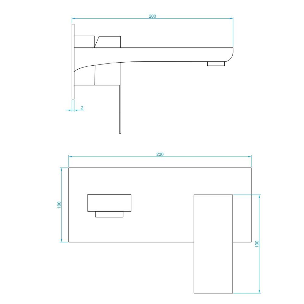 Смеситель встраиваемый с изливом RGW SP-46
