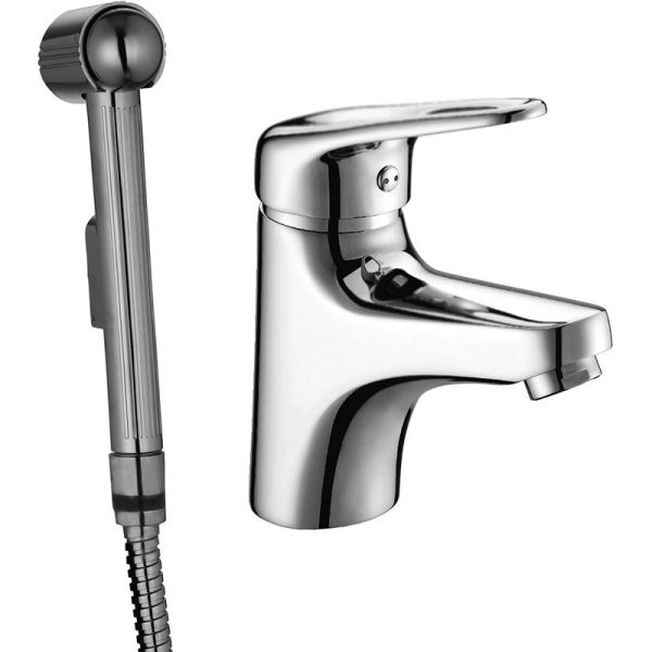 Смеситель для раковины Lemark Luna LM4116C с гигиеническим душем Хром