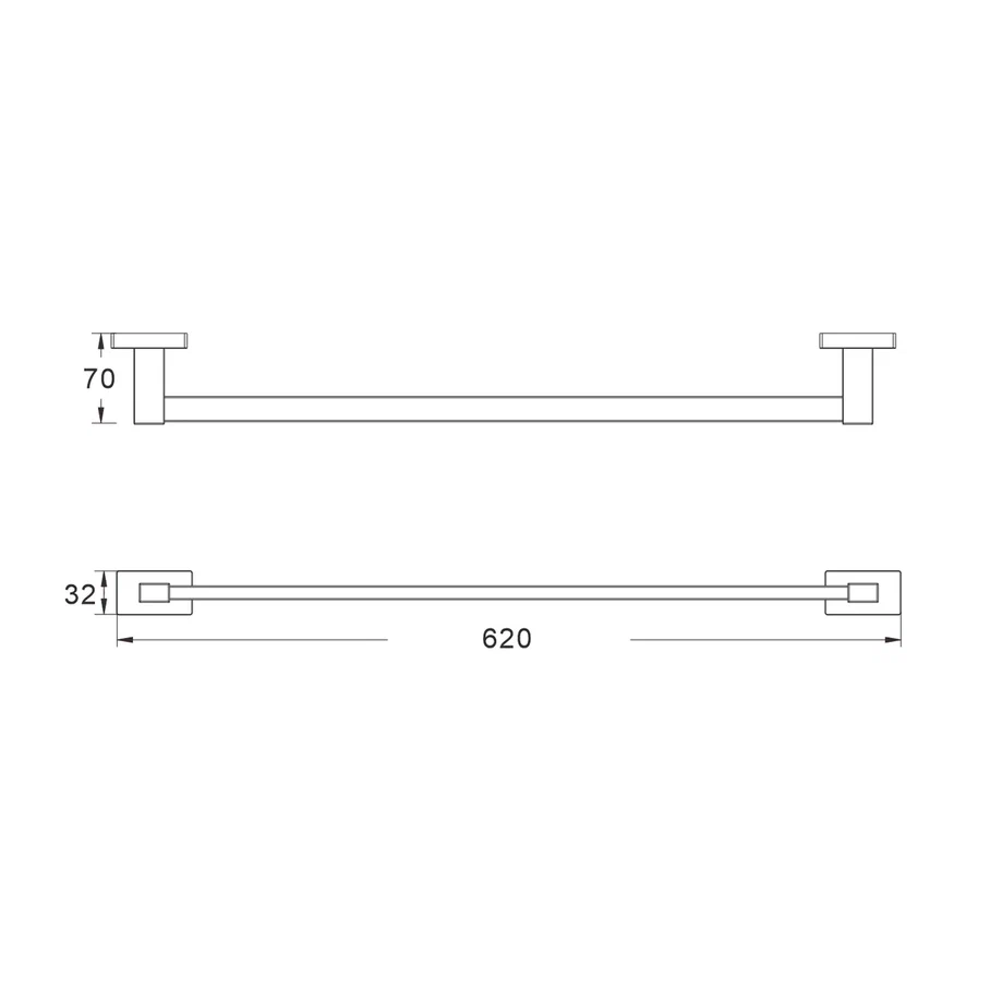 Полотенцедержатель Shevanik SG5617T, оружейная сталь