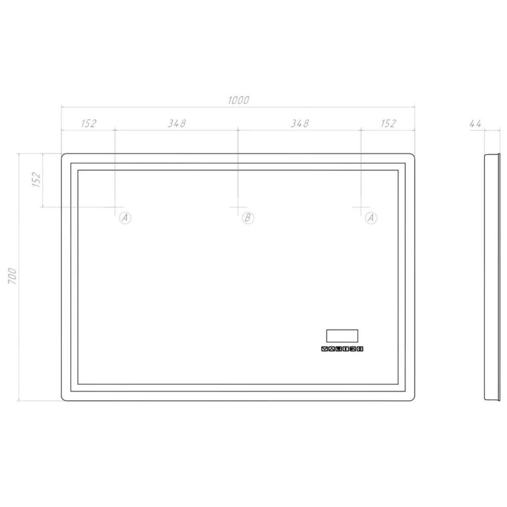 Зеркало VIGO Geometry Media voice 1000, артикул 050