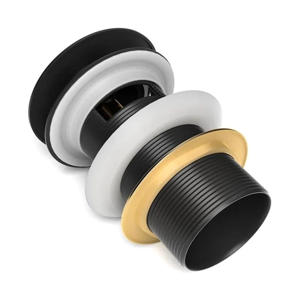 Донный клапан для раковины с переливом Maretti AC19Z12560, черный, артикул AC19Z12560