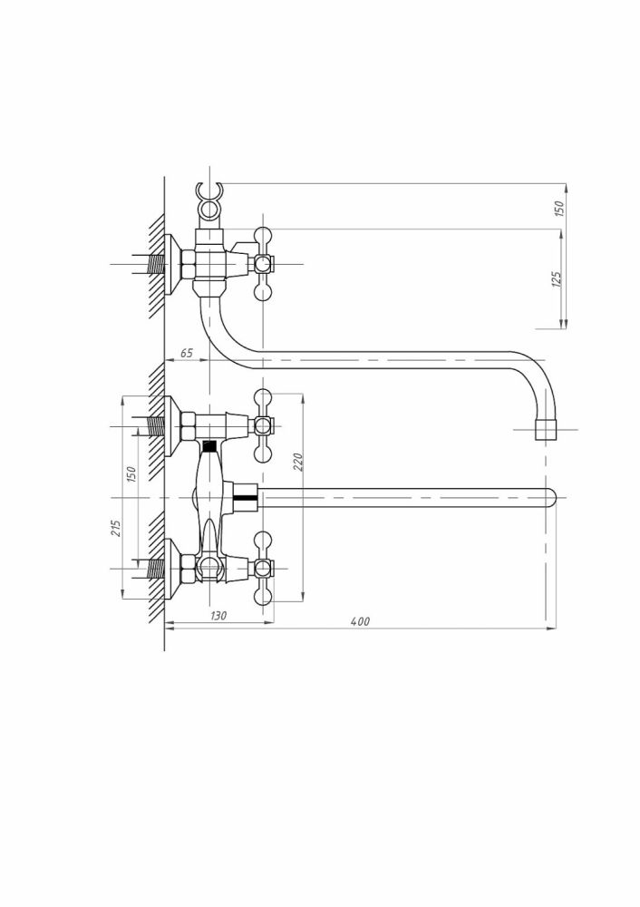 Смеситель для ванны с душем FAUZT FZs-701-32 тип См-ВУДРНШлА, артикул FZs-701-32
