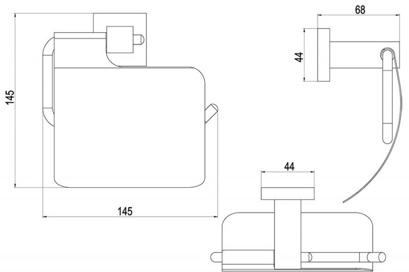 Держатель туалетной бумаги Timo Selene 17042/17с крышкой Золото матовое, артикул 17042/17