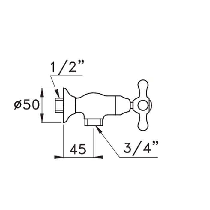 Stella Roma Встраиваемый смеситель 3194 без излива, цвет: хром