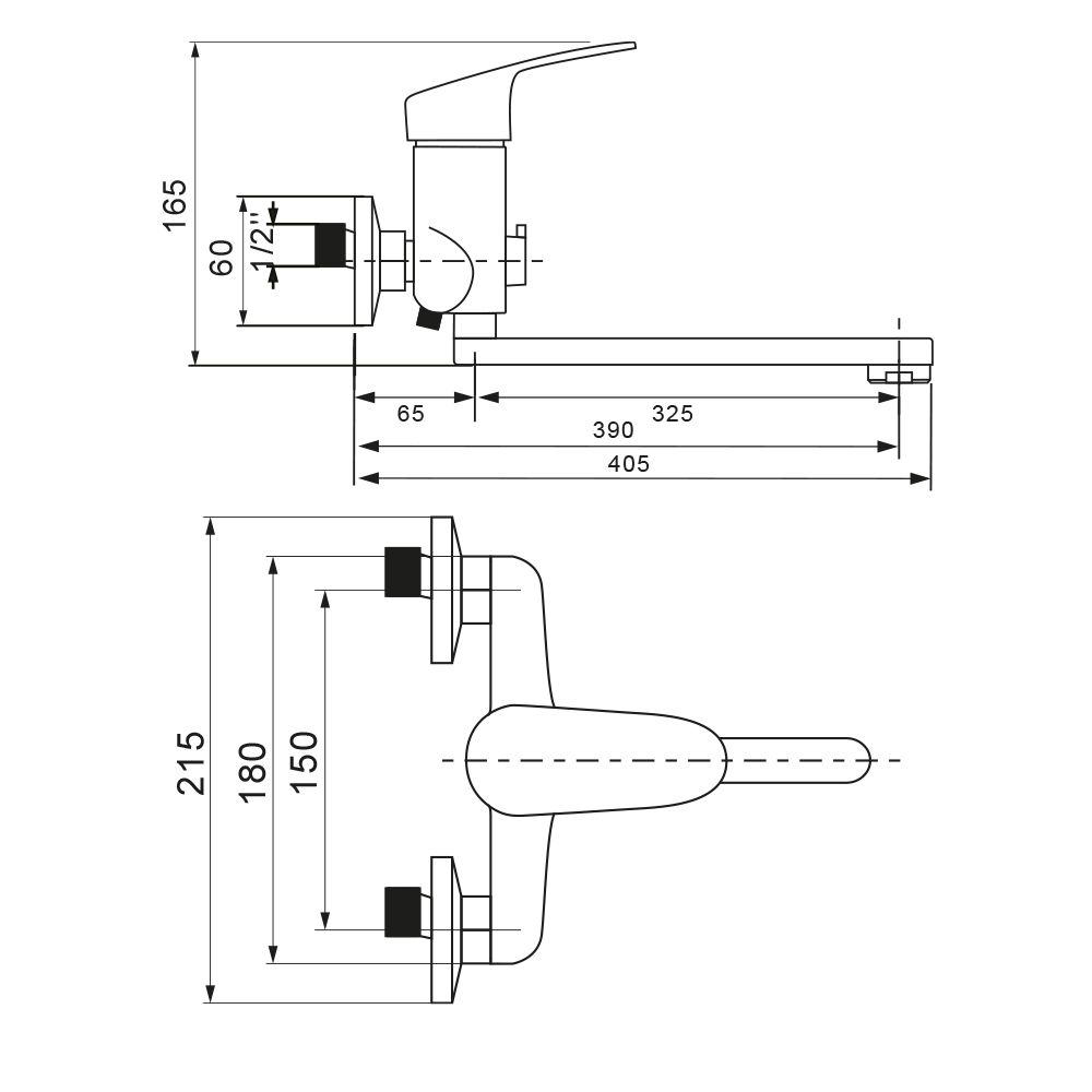 Смеситель для ванны WesnaArt OCEAN OCE12-320, хром
