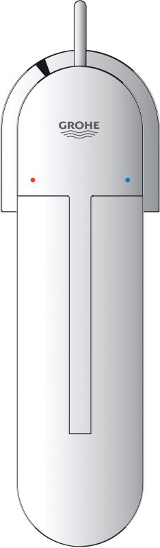 Смеситель однорычажный для раковины GROHE Plus, со сливным гарнитуром, S-Size (32612003)