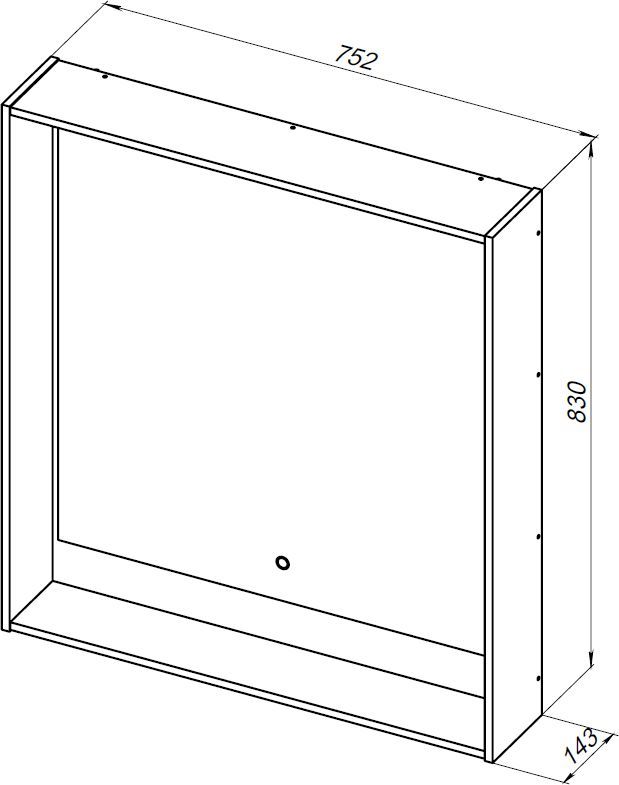 Зеркало Aquanet Милан 80 белый глянец Зеркало Aquanet Милан 80 белый глянец