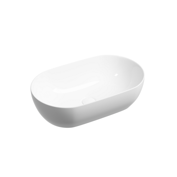 Раковина Ceramicanova Твист (Twist) накладная овальной формы 500x300x140 белый CN12001