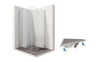 Душевой уголок Ambassador Nord 13011108-ST15, квадратный, угловой трап, 90х90